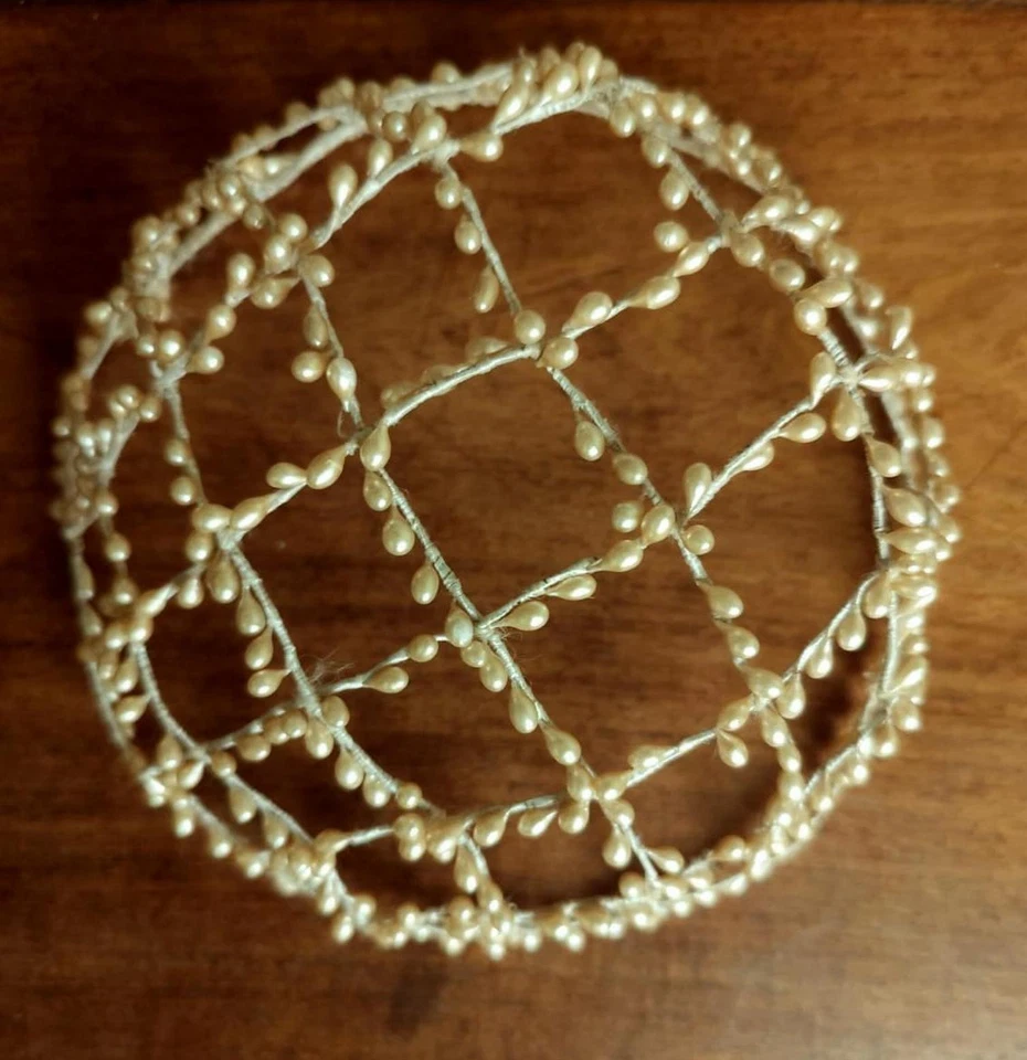 ANTIQUE 1920s  HAT WAX BUDS PEARLY FLAPPER  WEDDING BRIDAL,CAP CLOCHE,HEADPIECE - Image 4 of 4