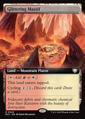 Glittering Massif (Extended Art) #42 (NM) - MTG - Edge EoE Magic: The Gathering