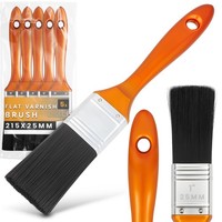 5X Lackpinsel 25 Mm Flachpinsel Lackierpinsel Malerpinsel Lasurpinsel Farbpinsel