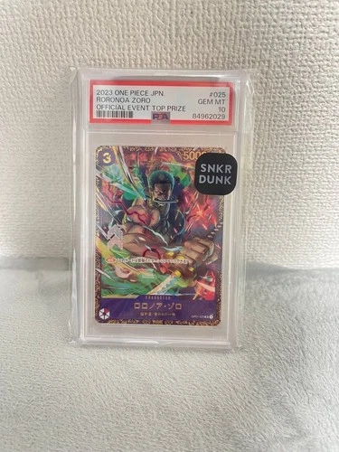 PSA 10 ONE PIECE Card Game Roronoa Zoro OP01-025 Flagship Battle from Japan