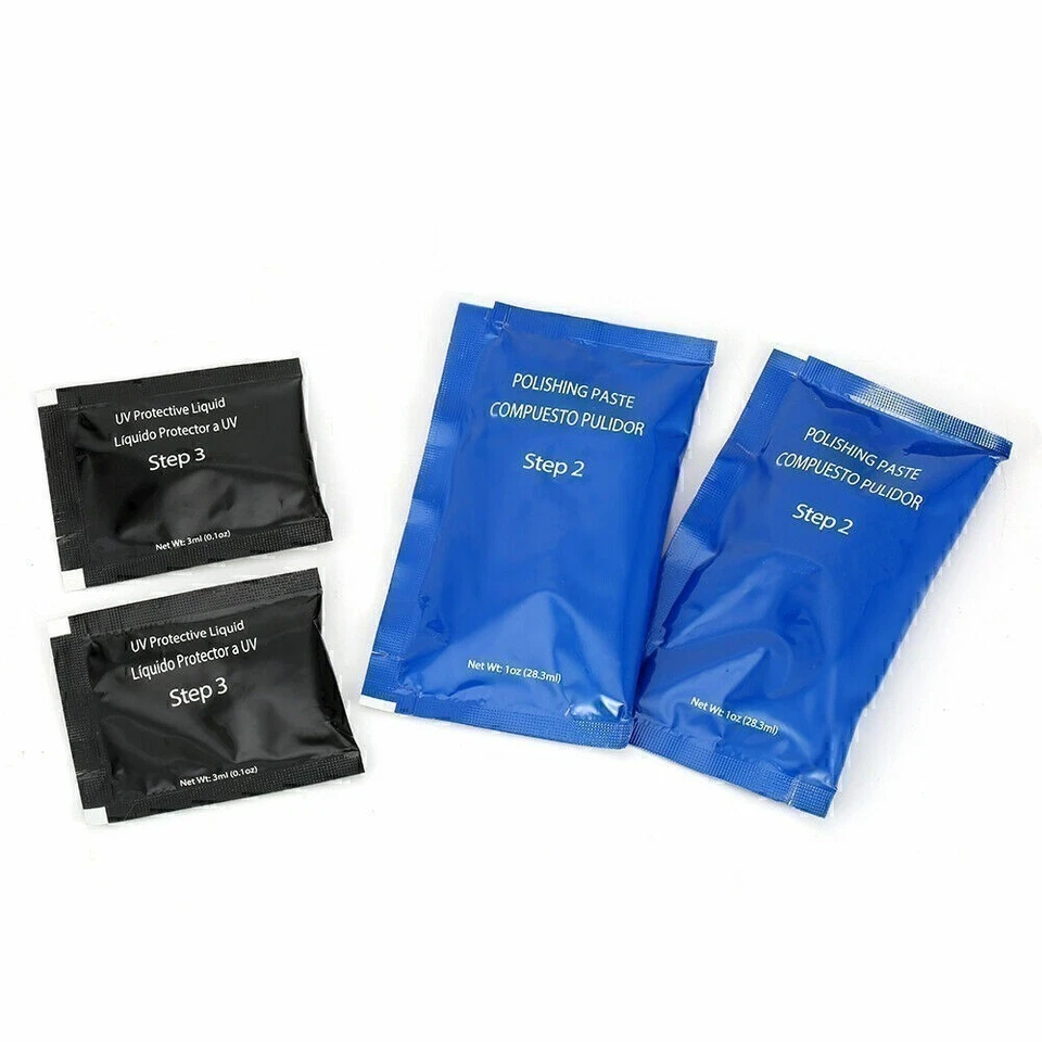 Kit de reparación de restauración de lentes de faros de coche profesional limpiador de faros de coche pulido Mv Foto 3 de 4