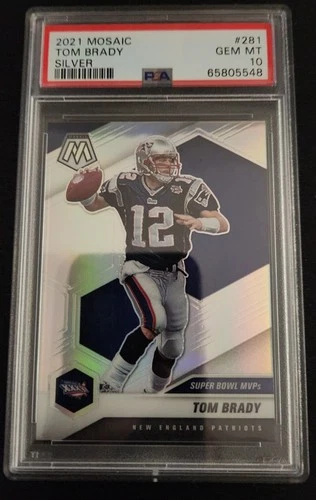 2021 Panini Mosaic - Super Bowl MVPs Tom Brady #281 Silver Prizm