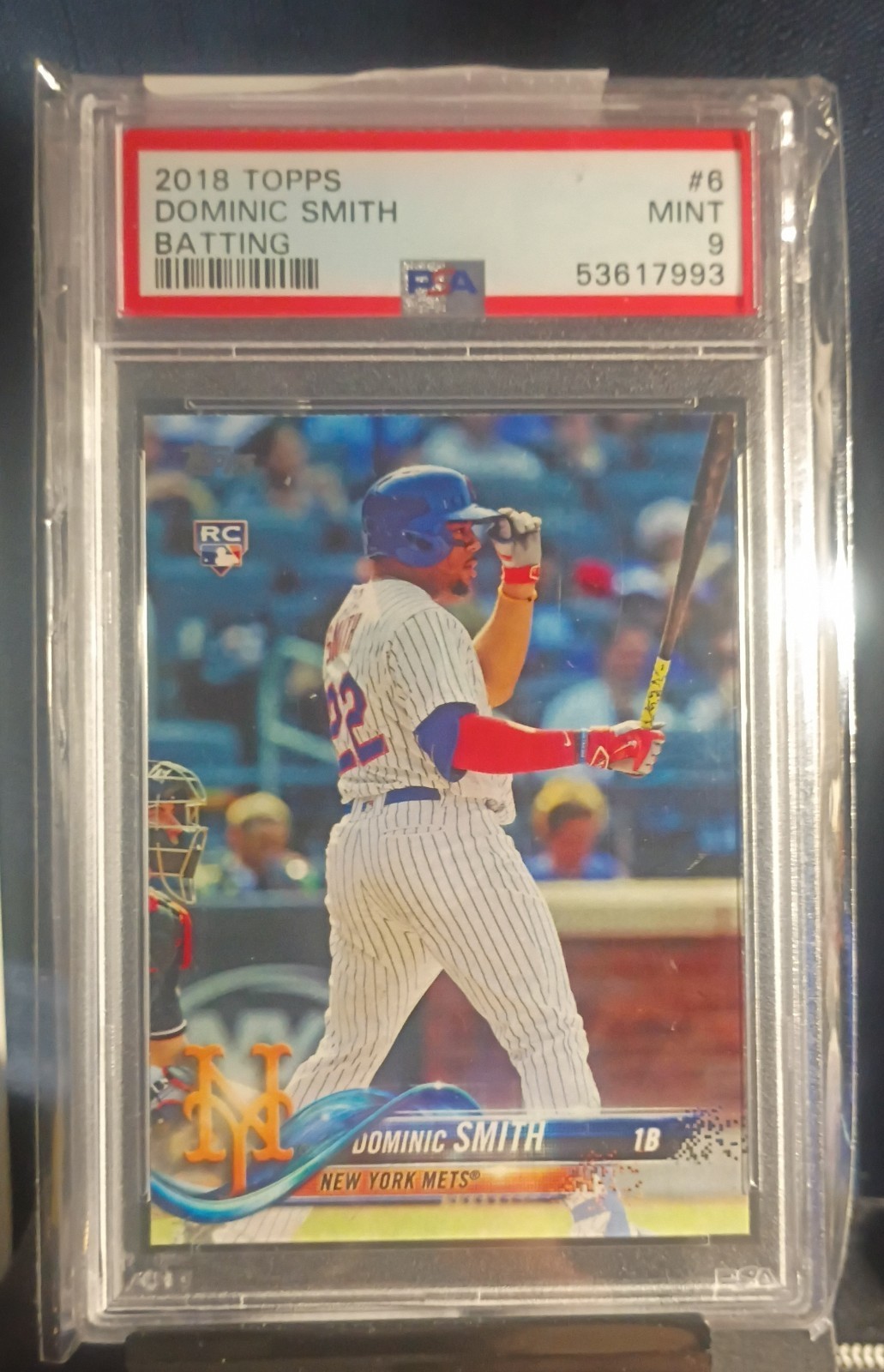 2018 Topps - Dominic Smith #6  (RC) New York Mets PSA 9