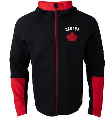 Men's Bauer Hockey Canada Performance 2026 Olympics Full Zip Hoodie - Black
