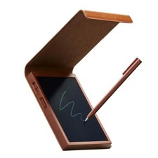 King Jim Boogie Board 4-inch Electronic Memo Pad with Cover Erasable Lock Camel
