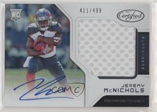 2017 Certified Freshman Fabric Signatures Mirror /499 Jeremy McNichols Auto 2t7