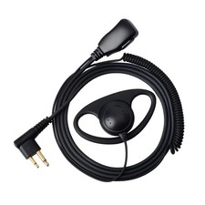 Walkie Talkie Earpiece Police Security D-Shape Headset with PTT 2 Way Radio £10