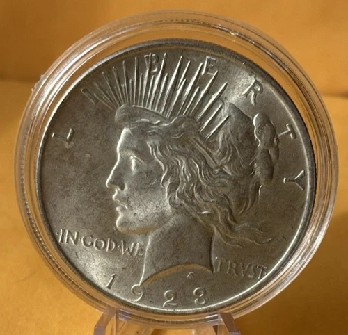 1923 Peace Silver Dollar 1$ - BU Mint State -  Nice Light Natural Toning
