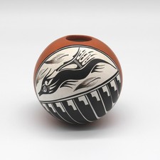 V Tafoya Jemez NM Serpent Seed Pot Vase Contemporary Native American Pottery