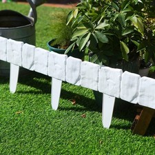 10pcs Garden Fence Imitation Stone Plant Support Stake DIY Lawn Plant Fence