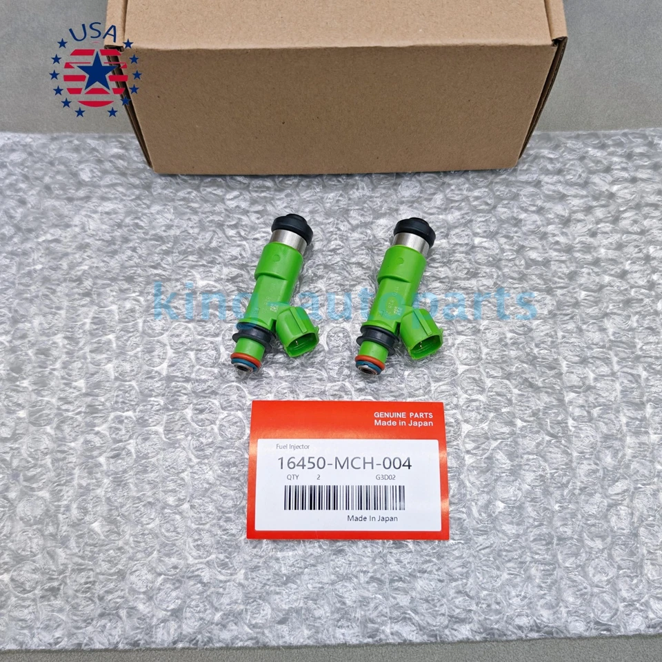 NEW Set of 2 Fuel Injectors for Honda VTX1800 2002-2008 16450-MCH-004 USA - Изображение 4 из 4