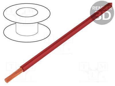 Silikon Leitungen 300V Cu Silivolt-1V 1x0,25mm2 rot Line