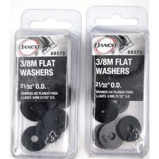 Two Danco 88575 Rubber Flat Washer 21/32-Inch 10-Pack Faucet Repair Replacement