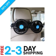 Low Noise 12V Backseat Car Fan with Stepless Speed Regulation for All Vehicles