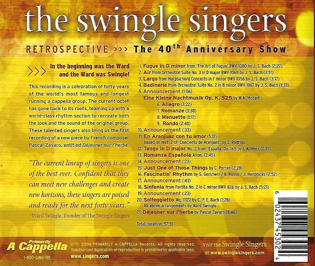 Retrospective: The 40th Anniversary Show by The Swingle