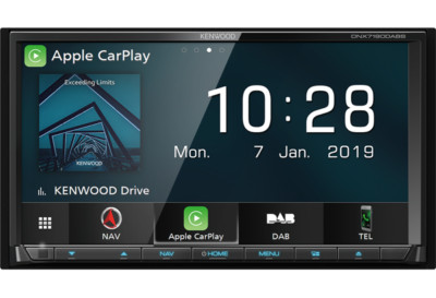 Kenwood DNX7190DABS Navitainer mit 17,7 cm WVGA-Monitor, Apple CarPlay, Android