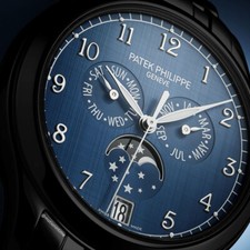 Patek Philippe 4947/1A Annual Calendar Moonphase Blue Satiné 'Bleu SLN' Shantung 7