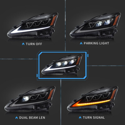 VLAND LED Projector Headlights for Lexus IS250 IS350 IS200d IS F