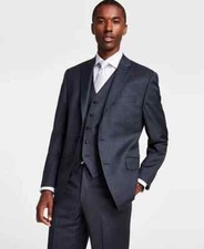  640 Michael Kors Men's Classic Fit Grey Solid Stretch Suit 42 R 36 x 30 yfe1326