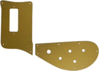 WD Custom Pickguard For Left Hand Rickenbacker 4003 Bass #14 Simulated Brushe...