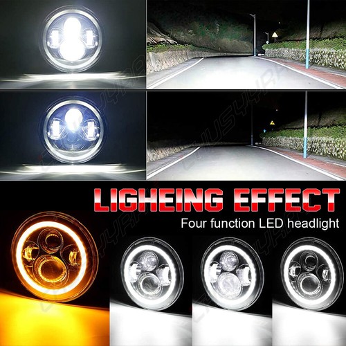 4pcs 5-3/4 5.75" Faros LED con/DRL intermitentes for BMW 325i 528i 535i 735i E30 - Picture 2 of 11
