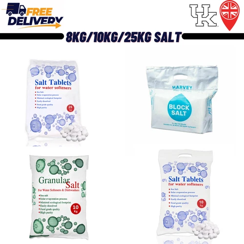 Water Softening Salt Tablet Granular Block 8Kg/10Kg/25Kg Bag Food Grade Quality