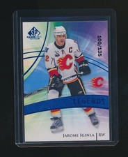 JAROME IGINLA 2020-21 SP GAME USED BLUE BURST PARALLEL 100/135 #113