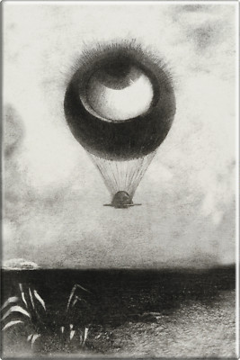 Magnet - The Eye Balloon Odilon Redon Edgar Poe Berenice 1800s Vintage Repro 3'' 