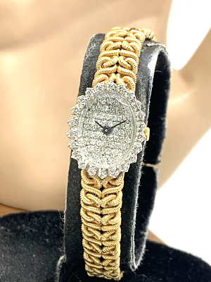 Jules Jurgensen Women's Watch Vintage Cocktail 14k Gold Diamond