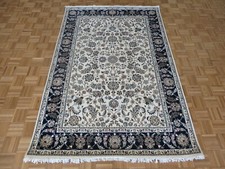 5'5 x 8'2 Hand Knotted Ivory Fine Nain With Silk Oriental Rug G11181