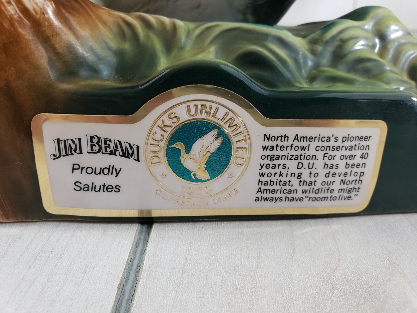 Vintage JIM BEAM DUCKS UNLIMITED Canvasback Drake 1979 Decanter X31 eBay
