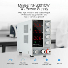 Adjustable DC Power Supply 0-30V 0-10A 300W w/ Digital Display Safety Protection