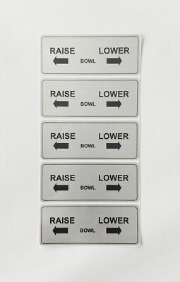 RAISE bowl LOWER REPLACEMENT PART New decal sticker label Free Shipping!!! 5pack