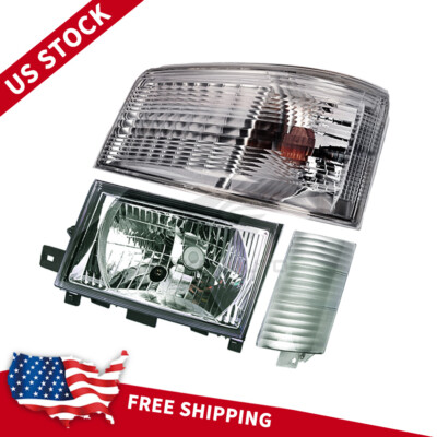 3pc LH Headlight SET - Driver Side For 2011-2019 Mitsubishi Fuso Canter