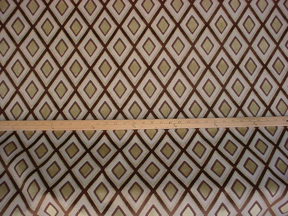 2-3/4Y Scalamandre VC 06022108 Lacerta Diamond Chevron Velvet Upholstery Fabric - Image 2 of 4