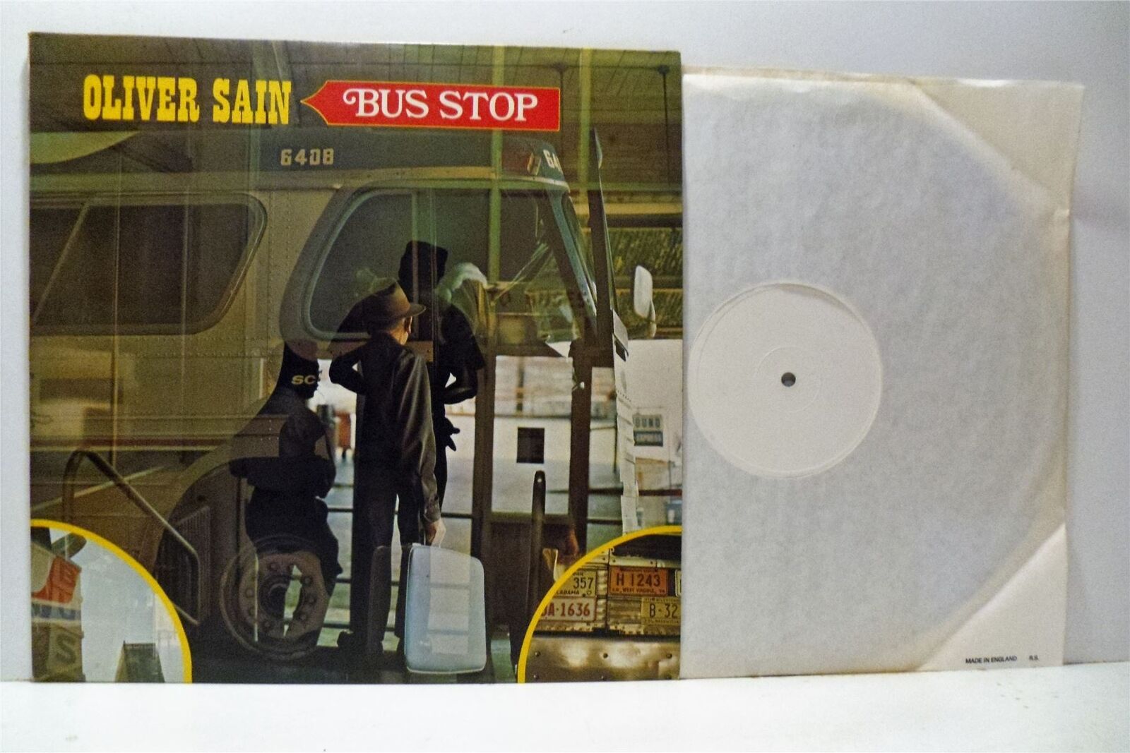 OLIVER SAIN bus stop (test pressing, white label) LP EX/EX, CLP 518, vinyl, uk