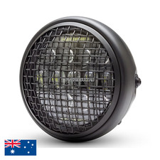 7" Grill retro motorcycle headlight led daymake cafe racer bobber project custom