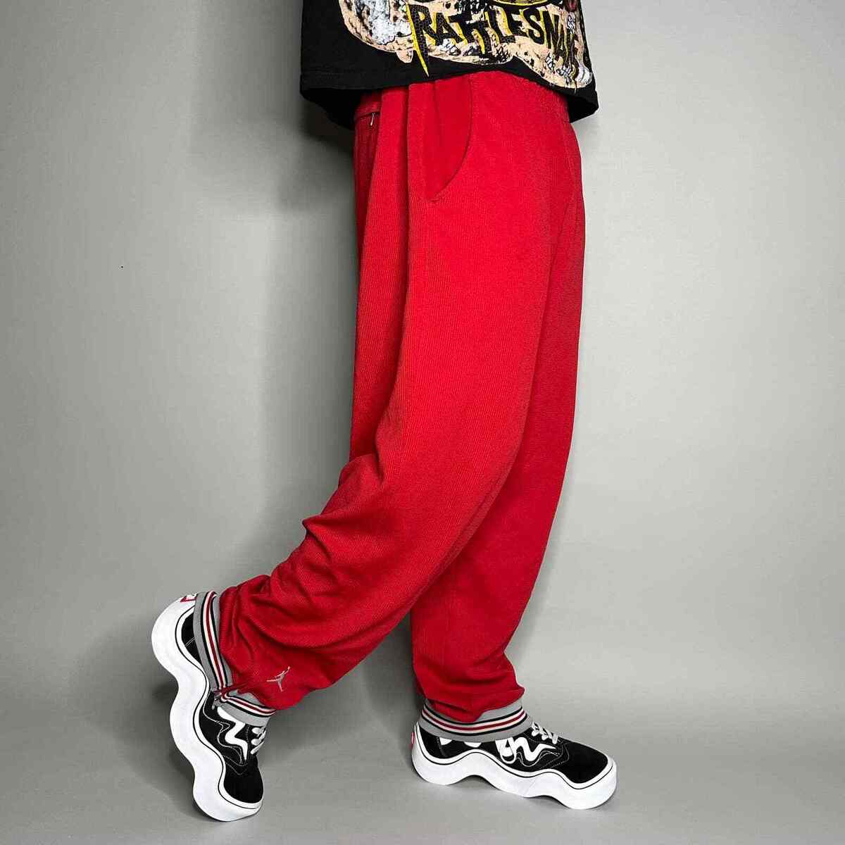 Vintage Jordan Sweatpants L Crimson Red Cotton Joggers Baggy Vintage Jordan Sweatpants L Crimson Red Cotton Joggers Baggy