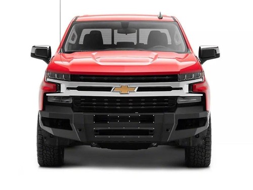 Front Iron Cross Bumper for 19-2021 Chevrolet Silverado 1500 USA MADE Heavy Duty - Picture 5 of 9