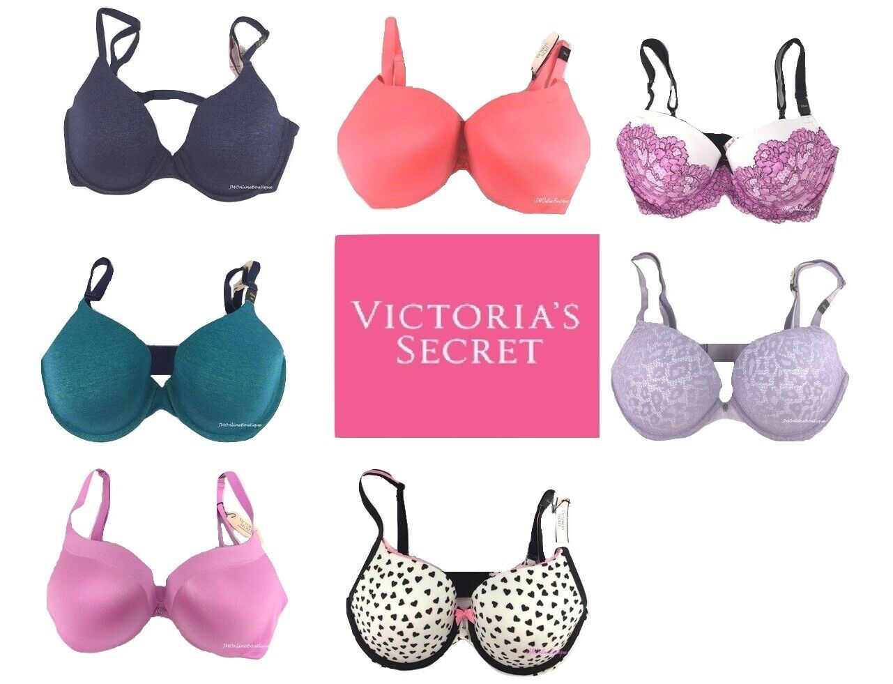 Victoria Secret Underwire Bras 34DD Dream Angles, Very Sexy, Demi