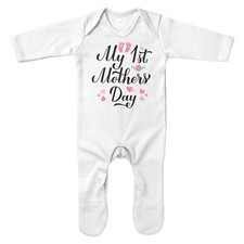 My 1st Mothers Day Rompersuit Romper Suit Baby Gift Our First Cute