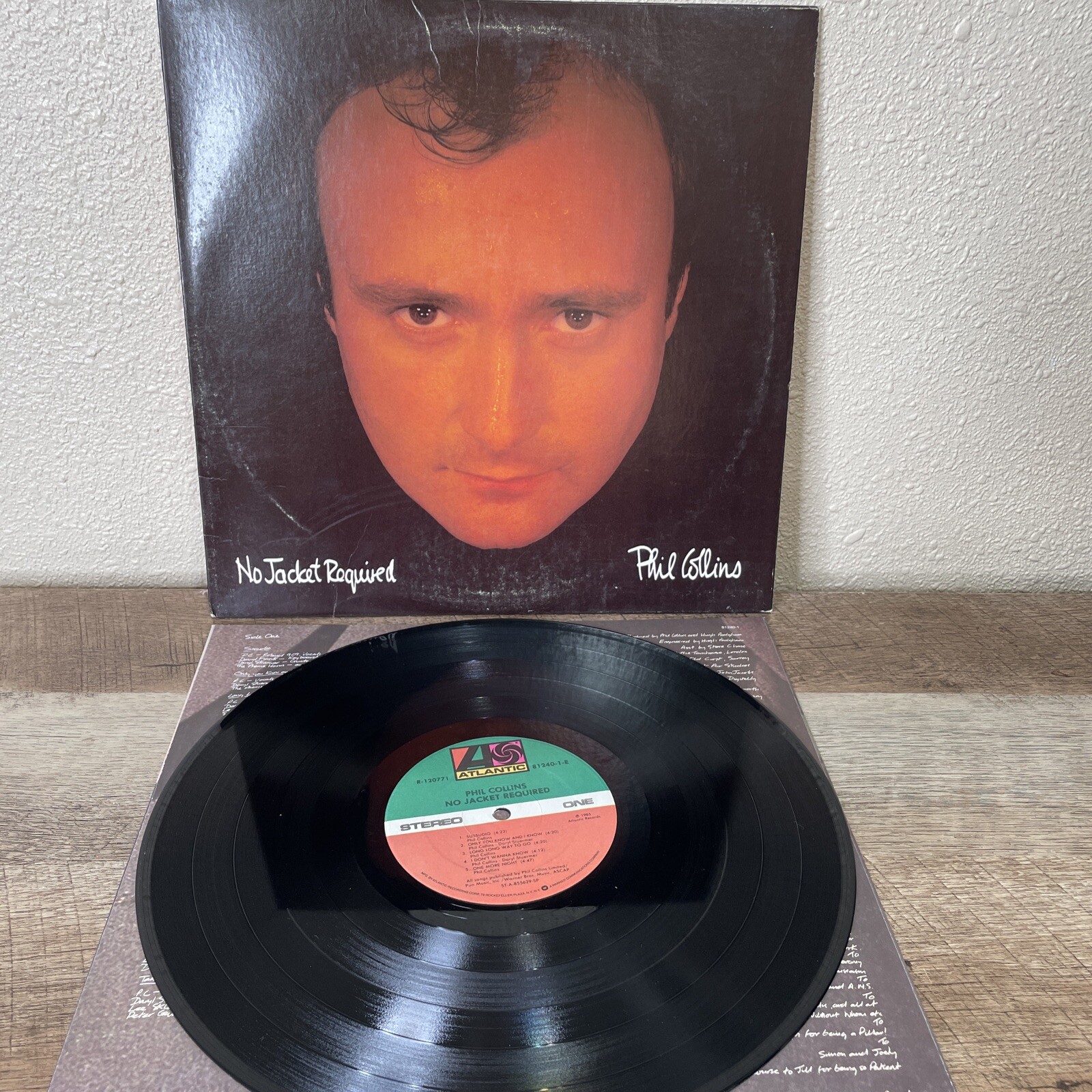 Phil Collins No Jacket Required Vinyl LP Record Album Atlantic 1985
