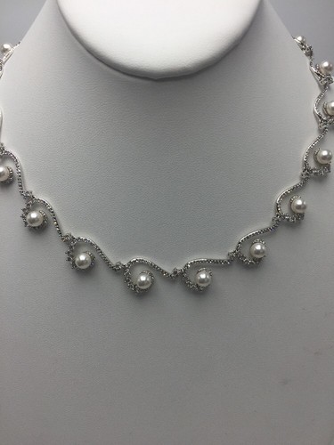 $295 Elliot Danori All Around Faux Pearl & Crystal Necklace #1 - Picture 6 of 11