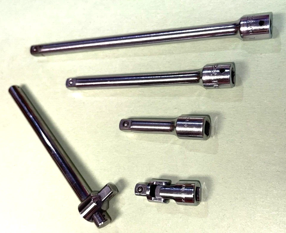 SNAP-ON TOOLS 5 PIECE 1/4 DRIVE EXTENSIONS, SLIDING T HANDLE, UNIVERSAL - Image 4 of 4