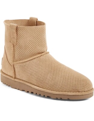 Authentic |UGG AUSTRALIA Unlined Mini Perforated Boots in Tawny |Size 8 $120