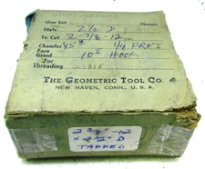 Geometric 2-3/8"-12  2-1/2" D Chaser Set Tapped 1/4" Projection (B)