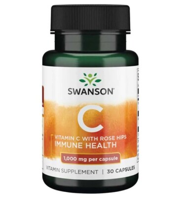 Swanson Premium Vitamin C 1000 mg mit Hagebutten 30 Kapseln