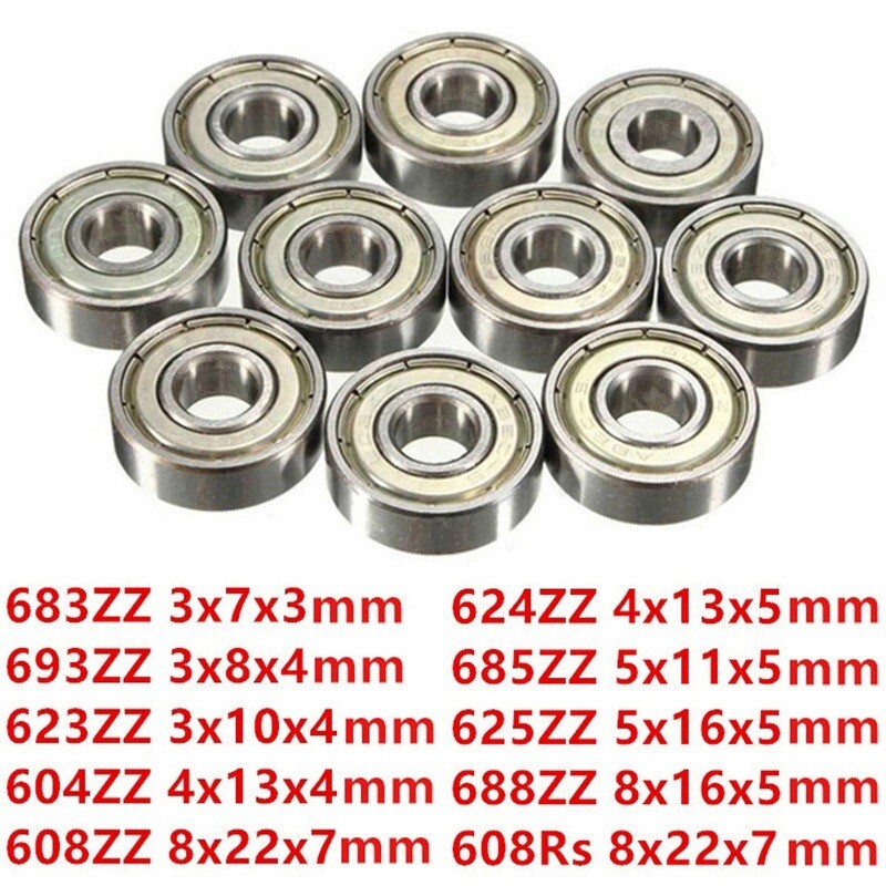 608-ZZ Cuscinetto A Sfera 8x22x7 Doppia Schermata Metallo Cromato - Foto 11