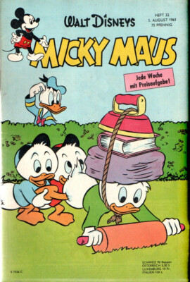 Micky Maus 1961 nr 32  MMK Nachrichten Gutschein Z1 ab 5 auktionen portofrei