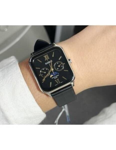 Casio Moonphase Quartz Leather Strap MTP-M305L-1A2VDF Apple Casio Moonphase Quartz Leather Strap MTP-M305L-1A2VDF Apple